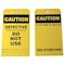 Zoro Select Tag, Caution, Cardstock, 7 in H x 4 in W, Yellow, Rectangle, 25 PK 3XCA3 - alternate 1