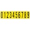 Brady NumberLabelSet, Vinyl, 2-1/4inH, 7/8inW 34410 - alternate 1
