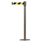 Tensabarrier Barrier Post with Belt, 7 1/2 ft Length, 38 in Post Height, No Legend 890U-3S-3S-3S-STD-NO-D4X-C - alternate 1