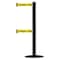 Tensabarrier Barrier Post with Belt, 7 1/2 ft Length, 38 in Post Height, Danger Keep Out 889T2B-33-33-STD-NO-YDX-C - alternate 1