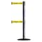Tensabarrier Barrier Post with Belt, 7 1/2 ft Length, 38 in Post Height, Danger Keep Out 889T2B-33-73-STD-NO-YDX-C - alternate 1
