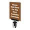 Tensabarrier Acrylic Sign, Brown S15-P-46-7X11-V-HDSB-1701-33 - alternate 1