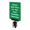 Tensabarrier Acrylic Sign, Green S15-P-28-7X11-V-HDSB-1701-33 - alternate 1