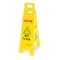 Rubbermaid Commercial Floor Safety Sign, Caution Wet Floor, Eng, 37 in H, 12 in W, HDPE, Triangle, English, FG611477YEL FG611477YEL - alternate 1