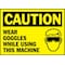 Brady Caution Label, Black/Yellow, PK5, 86189 86189 - alternate 1