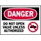 Brady Danger Label, Instruction, 3-1/2 In. H, PK5, 86128 86128 - alternate 1