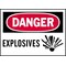 Brady Danger Label, 3 1/2 in H, 5 in W, Polyester, Horizontal Rectangle, English, 86133, PK5 86133 - alternate 1