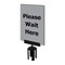 Tensabarrier Acrylic Sign, Gray, Please Wait Here S21-P-36-7X11-V-HDSB-1701-33 - alternate 1