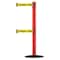 Tensabarrier Barrier Post with Belt, 7 1/2 ft Length, 38 in Post Height, Danger Keep Out 889T2B-33-21-STD-NO-YDX-C - alternate 1