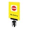 Tensabarrier Acrylic Sign, Yellow, No Entry S14-P-35-7X11-V-HDSB-1701-33 - alternate 1