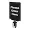 Tensabarrier Acrylic Sign, Black, Please Enter Here S01-P-33-7X11-V-HDSB-1701-33 - alternate 1