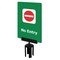 Tensabarrier Acrylic Sign, Green, No Entry S14-P-28-7X11-V-HDSB-1701-33 - alternate 1
