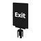 Tensabarrier Acrylic Sign, Black, Exit (Front), Exit Please Do Not Enter (Back) S03-P-33-7X11-V-HDSB-1701-33 - alternate 1