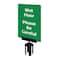 Tensabarrier Acrylic Sign, Green, Wet Floor S08-P-28-7X11-V-HDSB-1701-33 - alternate 1