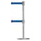 Tensabarrier Barrier Post with Belt, 7 1/2 ft Length, 38 in Post Height, No Legend 889T2U-1P-1P-STD-NO-L5X-C - alternate 1