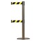 Tensabarrier Barrier Post with Belt, 7 1/2 ft Length, 38 in Post Height, No Legend 889T2U-3S-3S-STD-NO-D4X-C - alternate 1