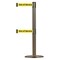 Tensabarrier Barrier Post with Belt, 7 1/2 ft Length, 38 in Post Height, Out of Service 889T2U-3S-3S-STD-NO-YEX-C - alternate 1