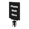 Tensabarrier Acrylic Sign, Black, Please Wait Here S21-P-33-7X11-V-HDSB-1701-33 - alternate 1