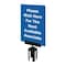 Tensabarrier Acrylic Sign, Blue, Please Wait Here For The Next Available Associate, Unfinished S15-P-23-7X11-V-HDSB-1701-33 - alternate 1