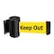 Tensabarrier Belt Barrier, Black, Belt Color Yellow 896-STD-33-STD-NO-YDX-C - alternate 1