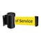 Tensabarrier Retractable Belt Barrier, 7 1/2 ft Length, Out of Service, Black 896-STD-33-STD-NO-YEX-C - alternate 1