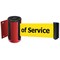Tensabarrier Belt Barrier, Red, Belt Color Yellow 896-STD-21-STD-NO-YEX-C - alternate 1