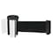Tensabarrier Retractable Belt Barrier, Black, 7 1/2 ft Length, Polished chrome 896-STD-1P-STD-NO-B9X-C - alternate 1