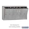 Salsbury Industries Mailbox, Aluminum, Powder Coated, 6 Doors, Surface, - 3506ASU - alternate 2