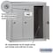 Salsbury Industries Mailbox, Aluminum, Powder Coated, 3 Doors, Surface, - 3503ASU - alternate 2