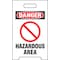 See All Industries Floor Safety Sign, 20 in H, 12 in W, Corrugated Plastic, Triangle, English, TP-DHAZA TP-DHAZA - alternate 2