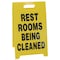 See All Industries Restroom Sign, 20 in Height, 12 in Width, Plastic, Triangle, English TP-CREST - alternate 1