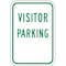 Lyle Visitor Parking Sign, 12" W, 18" H, English, Aluminum, White RP-074-12HA - alternate 2