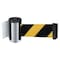 Tensabarrier Belt Barrier, Chrome, Belt Yellow/Black 896-STD-1S-MAX-NO-D4X-C - alternate 1
