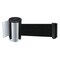 Tensabarrier Retractable Belt Barrier, Black, 13 ft Length, Satin Chrome 896-STD-1S-MAX-NO-B9X-C - alternate 1