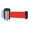 Tensabarrier Belt Barrier, Chrome, Belt Color Red 896-STD-1S-MAX-NO-R5X-C - alternate 1