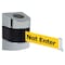 Tensabarrier Retractable Belt Barrier, 15 ft Length, Caution Do Not Enter, Polished chrome 897-15-W-1P-NO-YAX-A - alternate 1