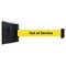 Tensabarrier Retractable Belt Barrier, 15 ft Length, Out of Service, Black 897-15-S-33-NO-YEX-C - alternate 1