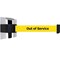 Tensabarrier Belt Barrier, Chrome, Belt Color Yellow 897-30-S-1P-NO-YEX-C - alternate 1