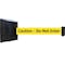 Tensabarrier Retractable Belt Barrier, 30 ft Length, Caution Do Not Enter, Black 897-30-S-33-NO-YAX-C - alternate 1