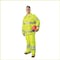 Zoro Select 2-Piece Rainsuit with Hood, Jacket/Bib Overall, Class 3, Type R, Hi-Vis Yellow/Green, Size L/XL 9665 L-XL - alternate 1
