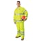 Zoro Select Rain Suit, PVC, 6.2 mil Thick, Packable Hood in Collar, Green/Yellow, M 9665 S-M - alternate 2
