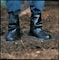 Tingley Overboots, Plain Toe, Natural Rubber, 10 in Height, Snap Tab Closure, Cleated Sole, Black, M 1400 - alternate 6