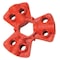 Brady Pneumatic Fitting Lockout, Red, Isoplast Polymers, 6 Max. No. of Padlocks, 1/4 in Max. Shackle Dia. 64221 - alternate 1