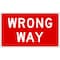 Lyle Wrong Way Traffic Sign, 24 in H, 36 in W, Aluminum, Horizontal Rectangle, English, R5-1A-36HA R5-1A-36HA - alternate 1