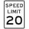 Lyle Speed Limit 20 Traffic Sign, 24 in H, 18 in W, Aluminum, Vertical Rectangle, R2-1-20-18HA R2-1-20-18HA - alternate 1