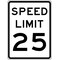 Lyle Speed Limit 25 Traffic Sign, 24 in H, 18 in W, Aluminum, Vertical Rectangle, English, R2-1-25-18HA R2-1-25-18HA - alternate 1