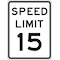 Lyle Speed Limit 15 Traffic Sign, 24 in H, 18 in W, Aluminum, Vertical Rectangle, R2-1-15-18HA R2-1-15-18HA - alternate 1