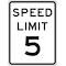 Lyle Speed Limit 5 Traffic Sign, 24 in H, 18 in W, Aluminum, Vertical Rectangle, English, R2-1-5-18HA R2-1-5-18HA - alternate 1