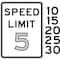 Lyle Speed Limit 5 Traffic Sign, 24 in H, 18 in W, Aluminum, Vertical Rectangle, English, R2-1-5-18HA R2-1-5-18HA - alternate 3