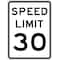 Lyle Speed Limit 30 Traffic Sign, 24 in H, 18 in W, Aluminum, Vertical Rectangle, R2-1-30-18HA R2-1-30-18HA - alternate 1